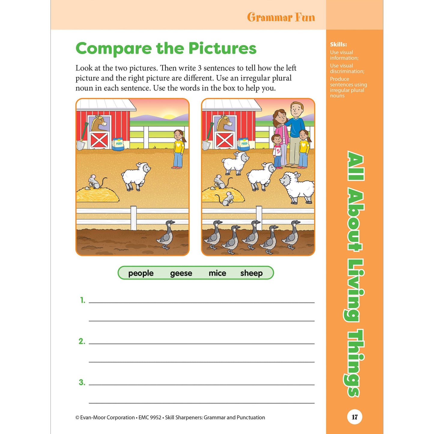 Skill Sharpeners: Grammar & Punctuation, Grade 2 Workbook