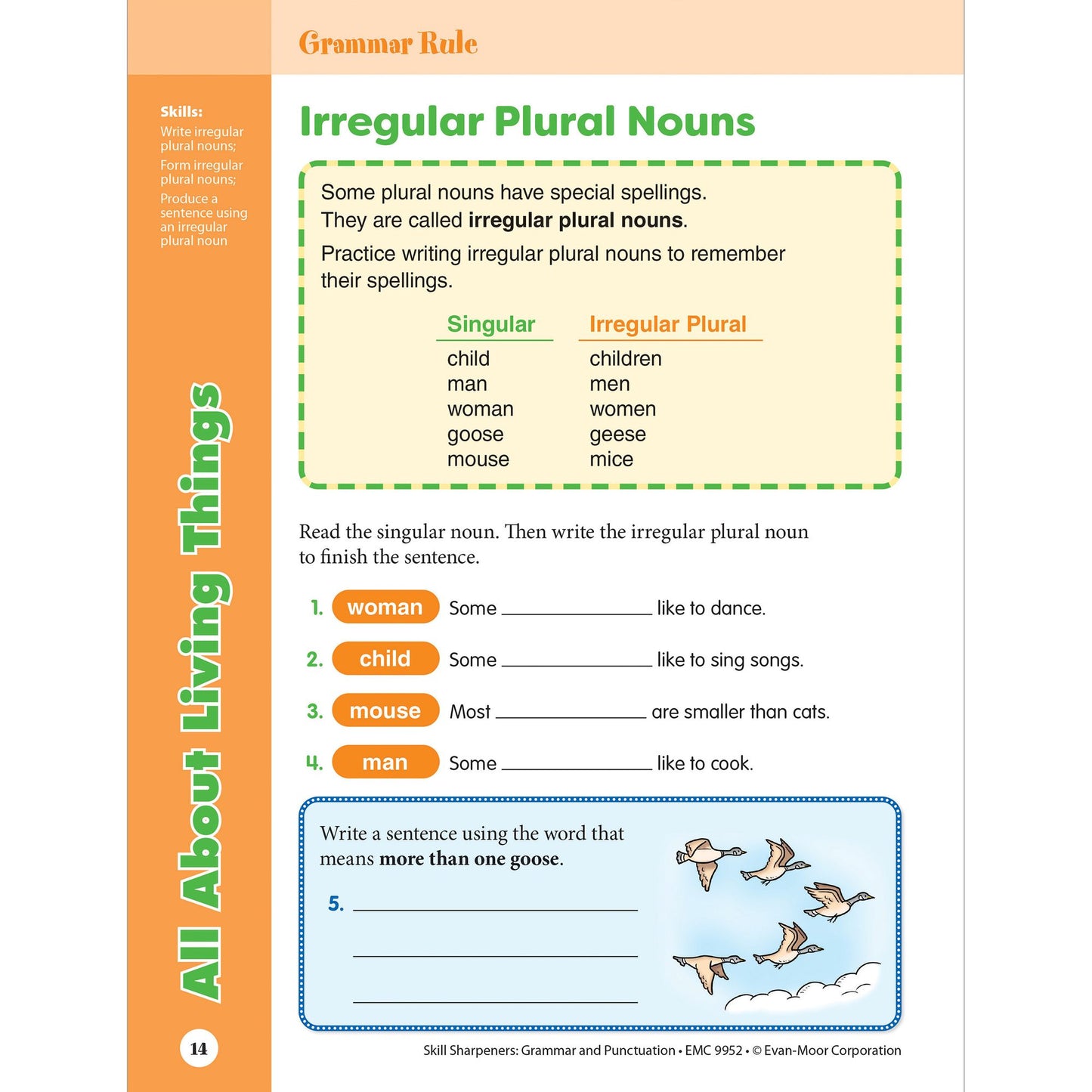 Skill Sharpeners: Grammar & Punctuation, Grade 2 Workbook