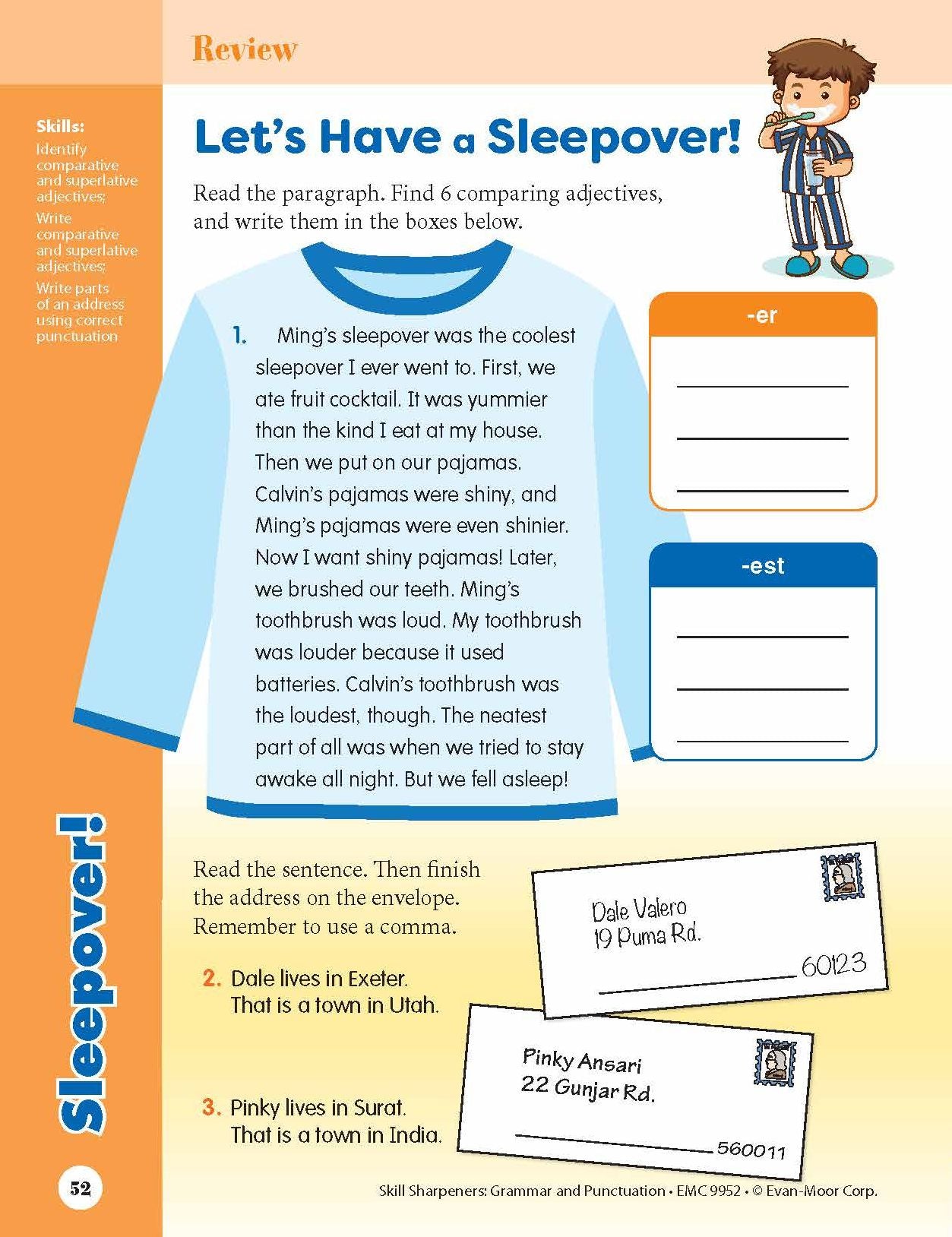 Skill Sharpeners: Grammar & Punctuation, Grade 2 Workbook
