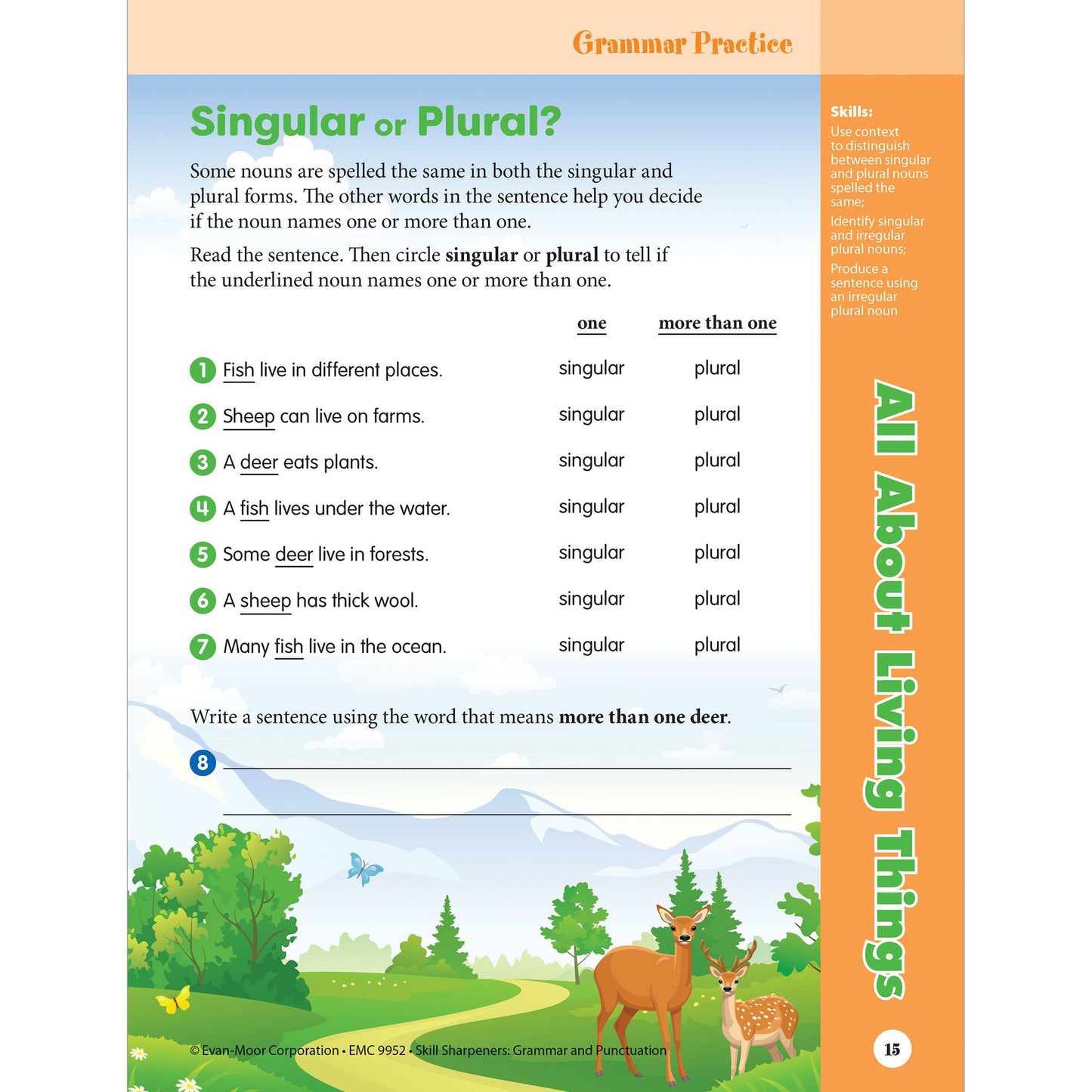 Skill Sharpeners: Grammar & Punctuation, Grade 2 Workbook