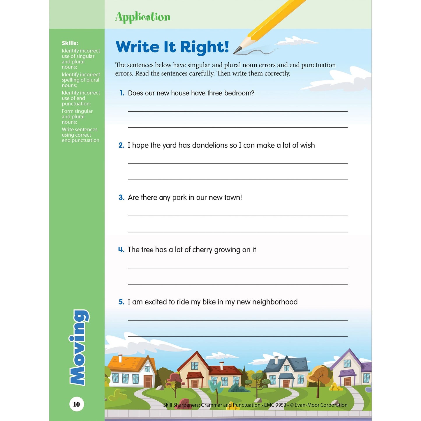 Skill Sharpeners: Grammar & Punctuation, Grade 3 Workbook