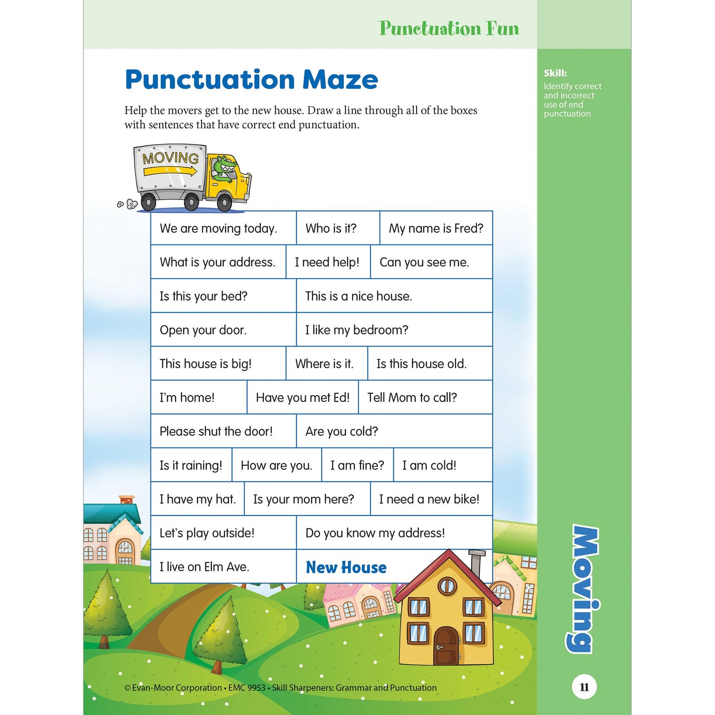 Skill Sharpeners: Grammar & Punctuation, Grade 3 Workbook