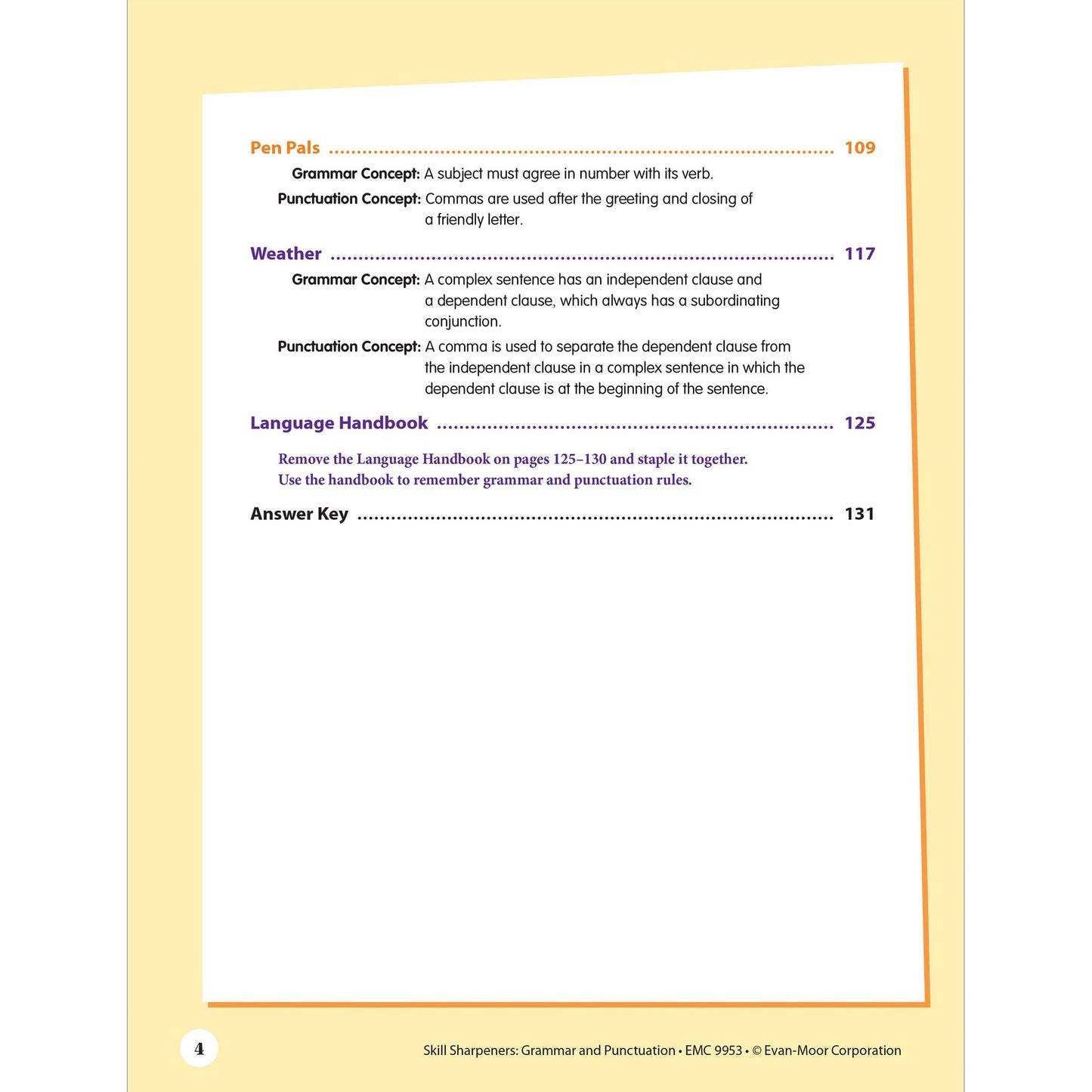 Skill Sharpeners: Grammar & Punctuation, Grade 3 Workbook