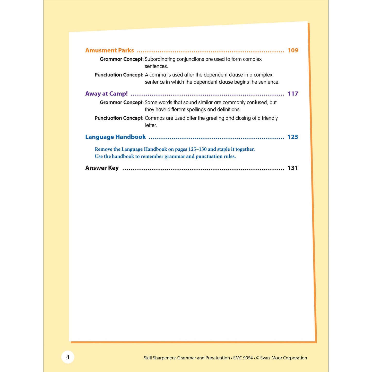 Skill Sharpeners: Grammar & Punctuation, Grade 4 Workbook