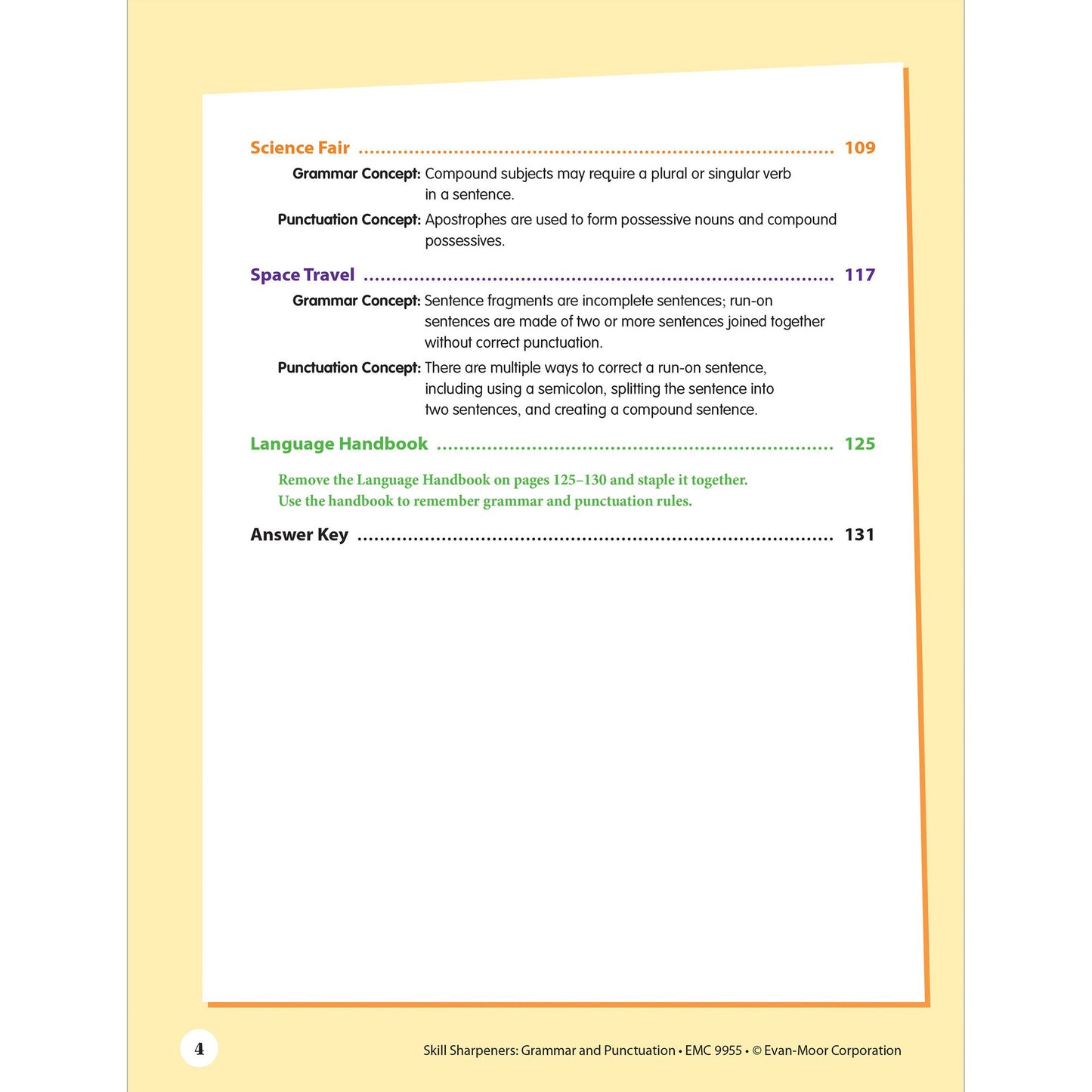 Skill Sharpeners: Grammar & Punctuation, Grade 5 Workbook