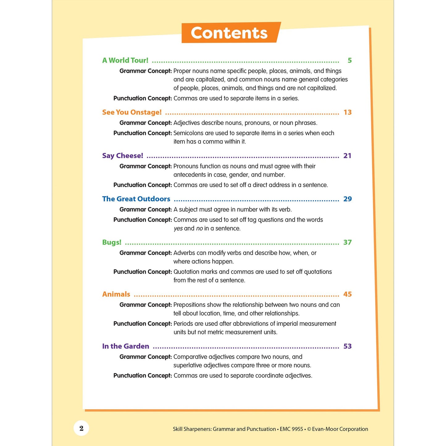 Skill Sharpeners: Grammar & Punctuation, Grade 5 Workbook