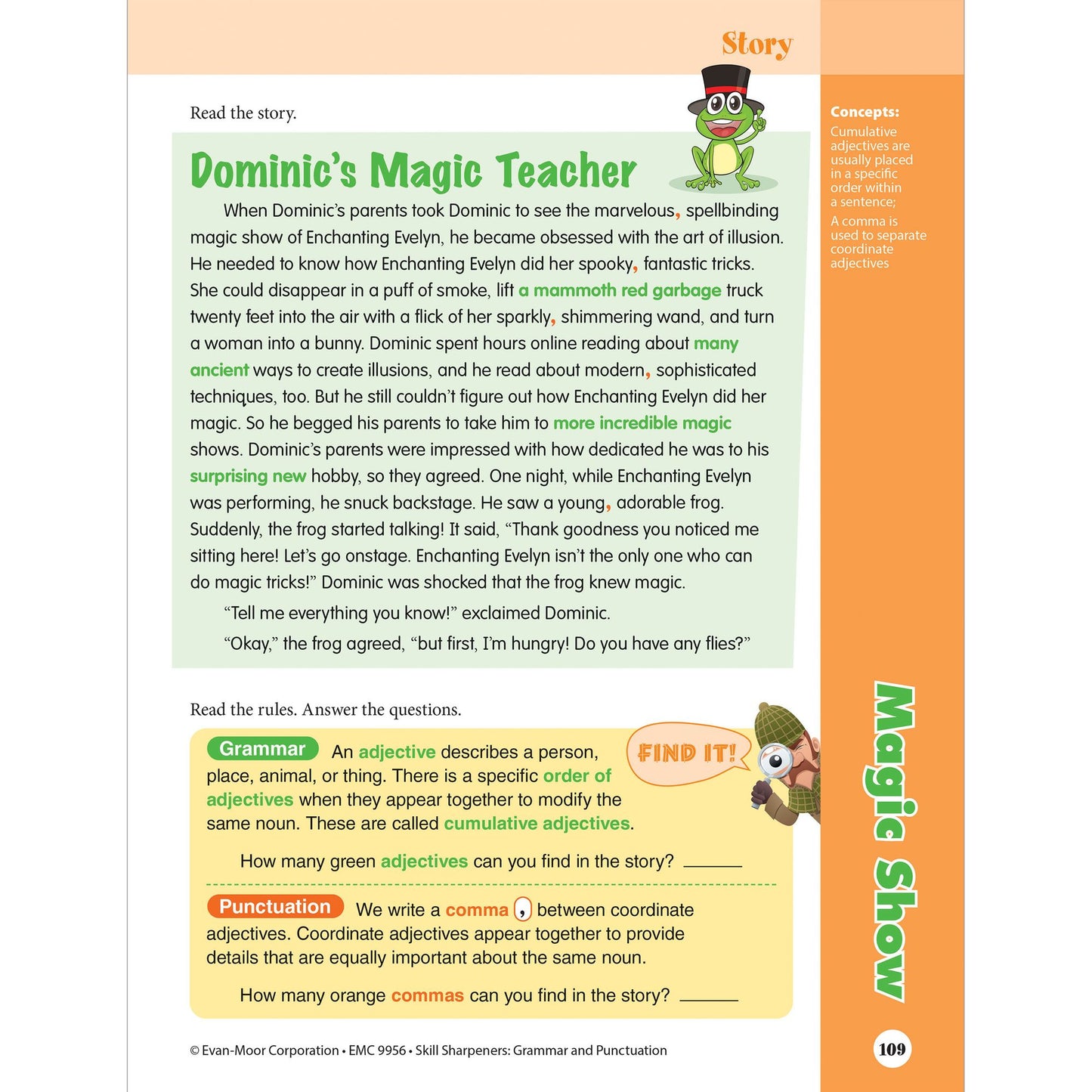 Skill Sharpeners: Grammar & Punctuation, Grade 6 Workbook
