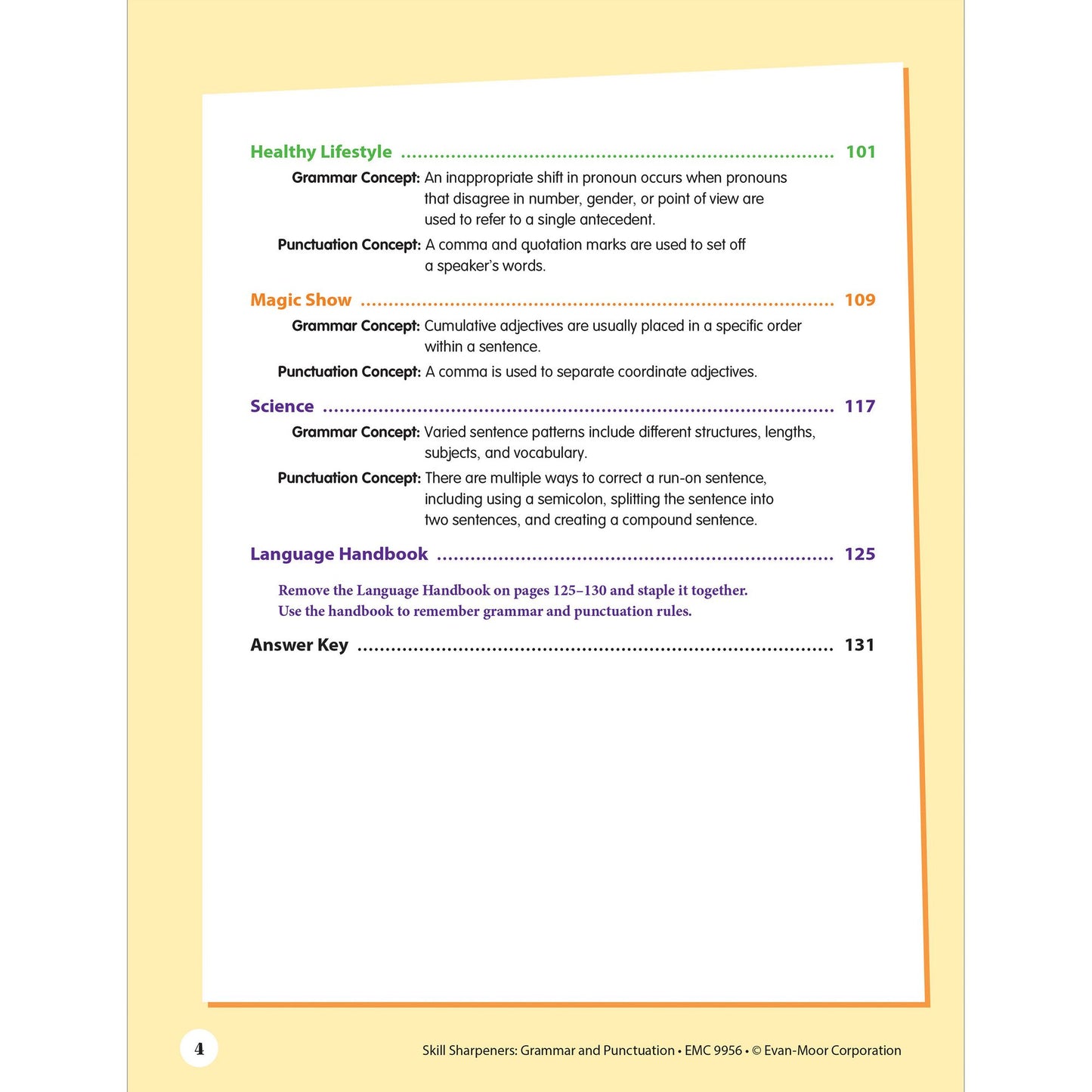 Skill Sharpeners: Grammar & Punctuation, Grade 6 Workbook