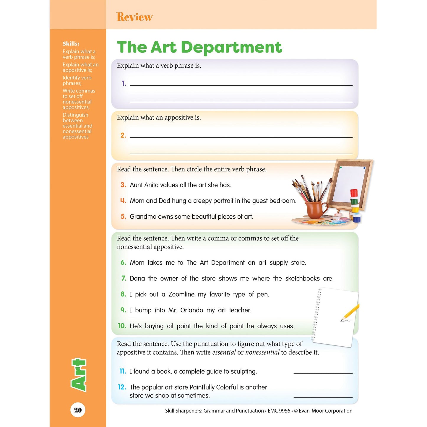 Skill Sharpeners: Grammar & Punctuation, Grade 6 Workbook