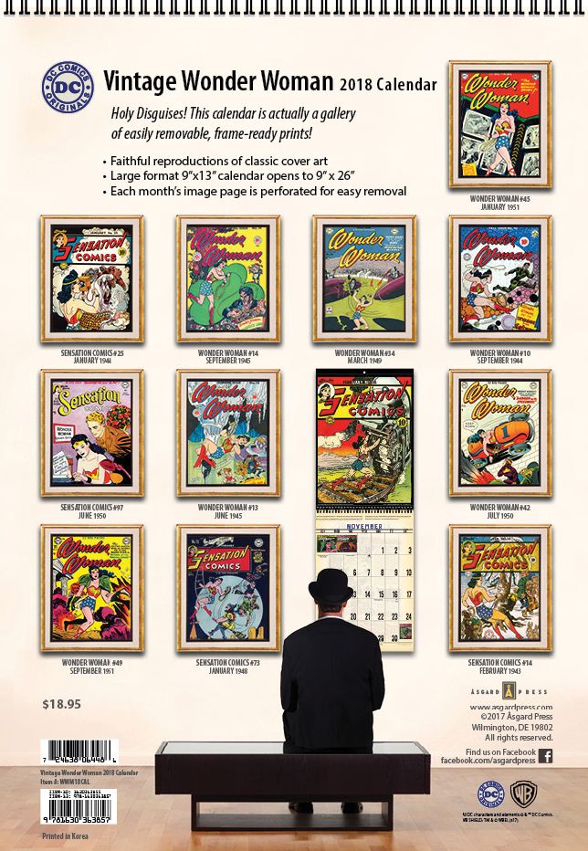 2018 Wonder Woman Wall Calendar