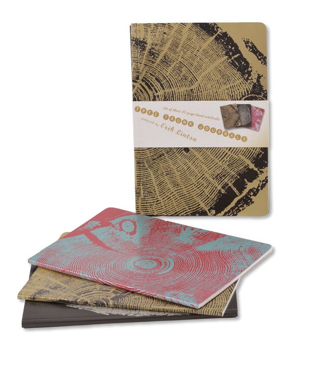 Tree Trunk Journals: Set of three 48 page lined notebooks