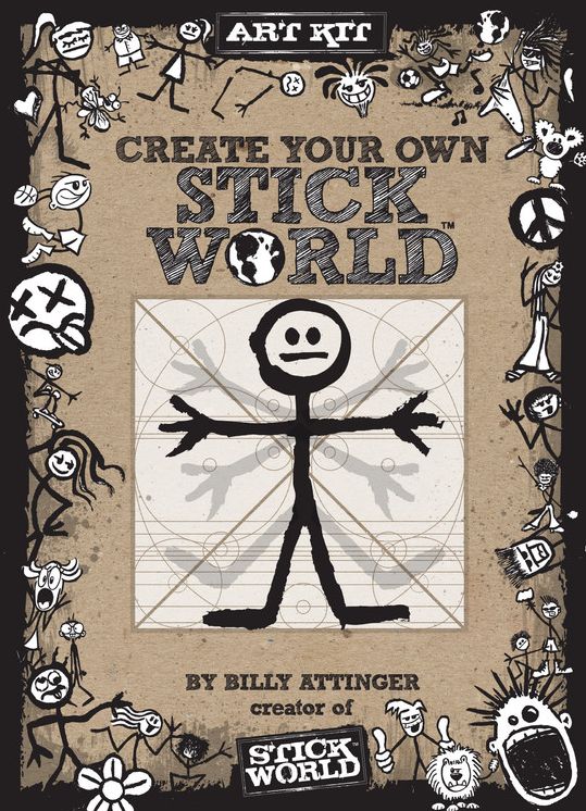 Create Your Own Stick World Kit: Includes technique book, pens, and 80 page drawing journal!