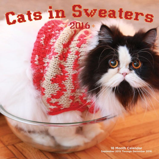 2016 Cats in Sweaters Wall Calendar
