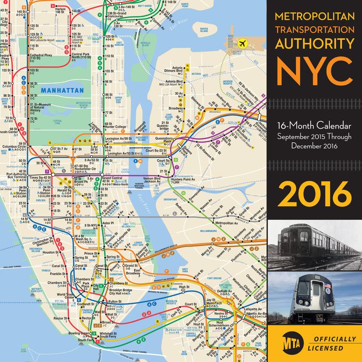 2016 New York City Metropolitan Transportation Authority Wall Calendar