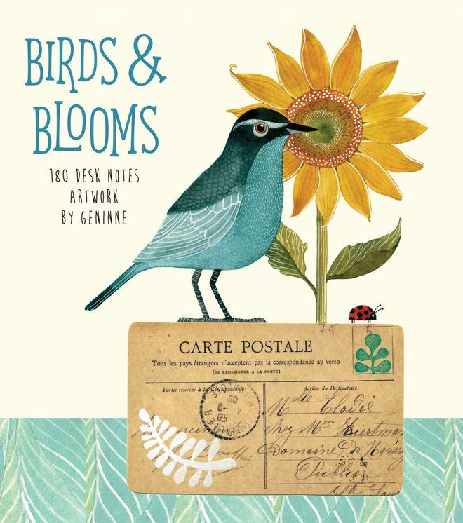 Birds & Blooms 180 Desk Notes: Artwork by Geninne