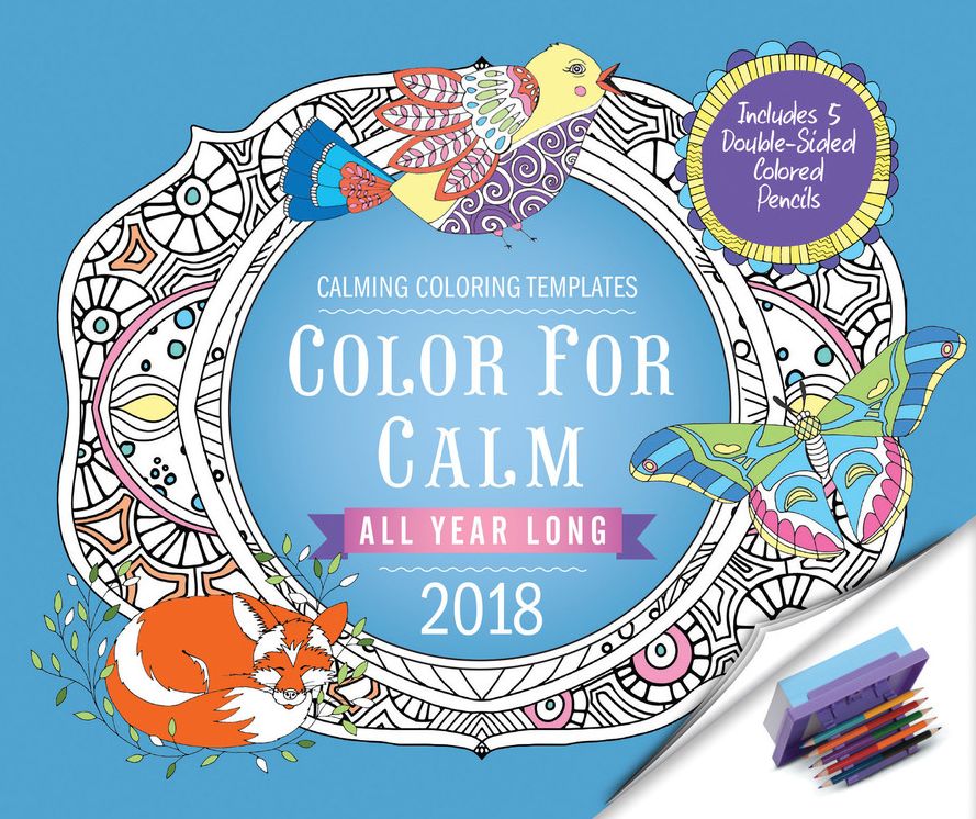 2018 Color For Calm All Year Long Box Calendar