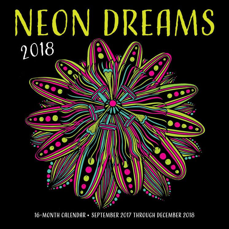 2018 Coloring In The Dark Wall Calendar