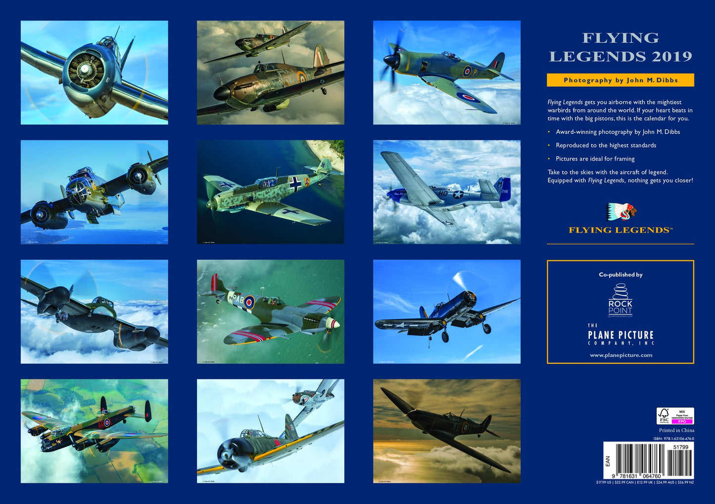 Flying Legends 2019: 16-Month Calendar - September 2018 Through December 2019