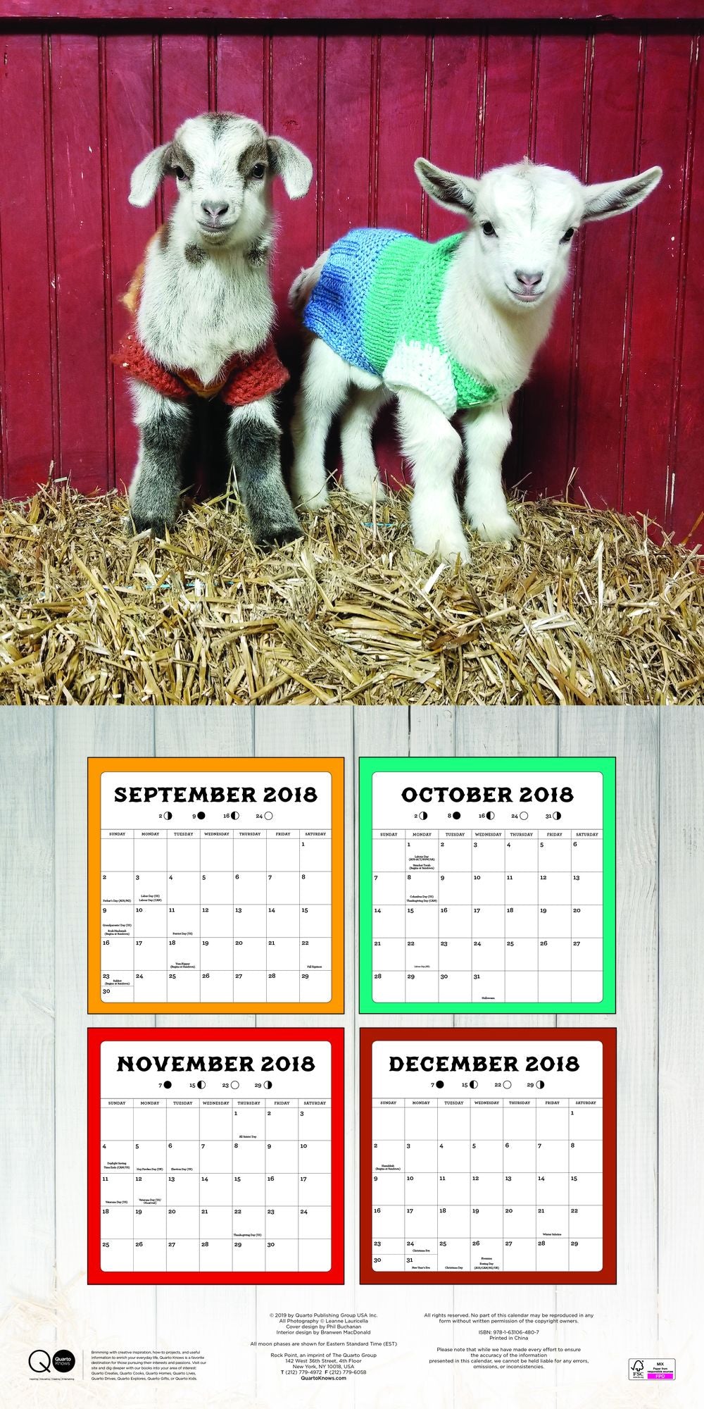 Goats of Anarchy 2019: 16-Month Calendar - September 2018 Through December 2019