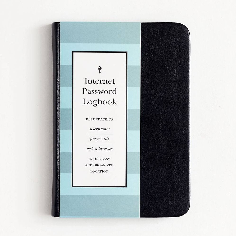 Internet Password Logbook (Black Leatherette): Keep track of usernames, passwords, web addresses in one easy and organized location