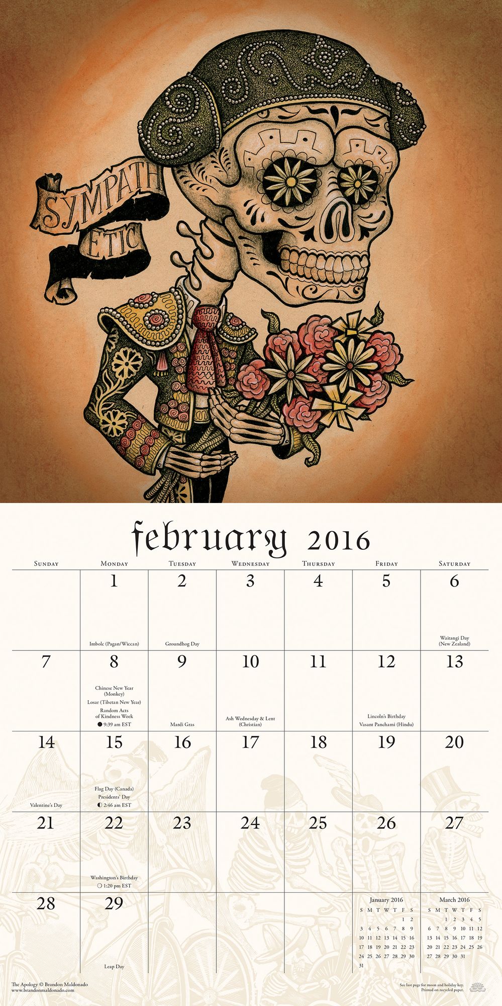 2016 Day of the Dead Wall Calendar