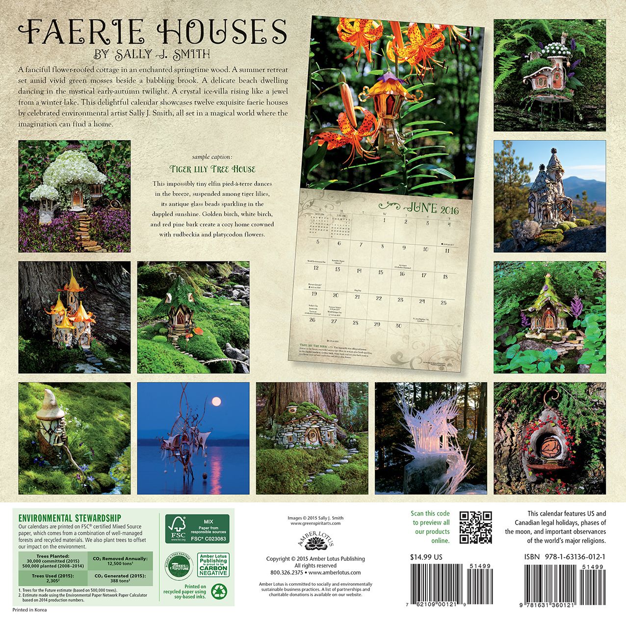 2016 Faerie Houses Wall Calendar