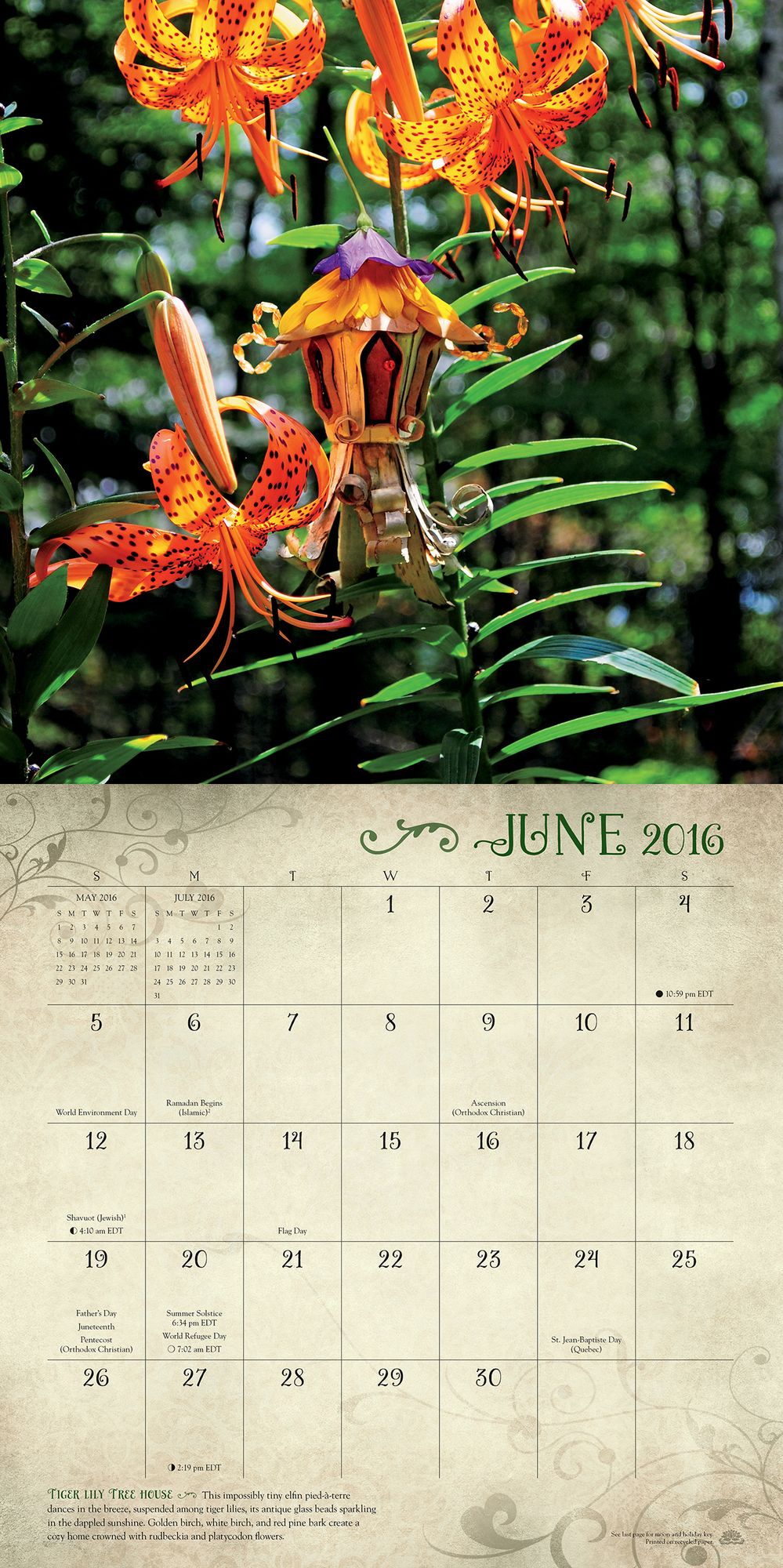 2016 Faerie Houses Wall Calendar