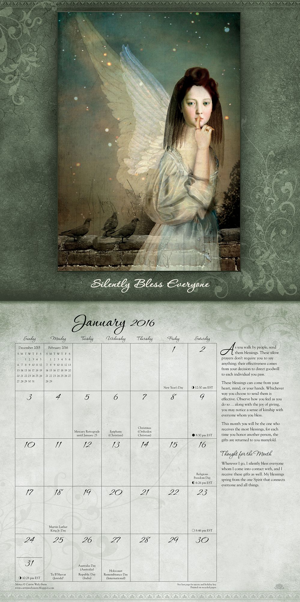 2016 Messages from Your Angels Wall Calendar