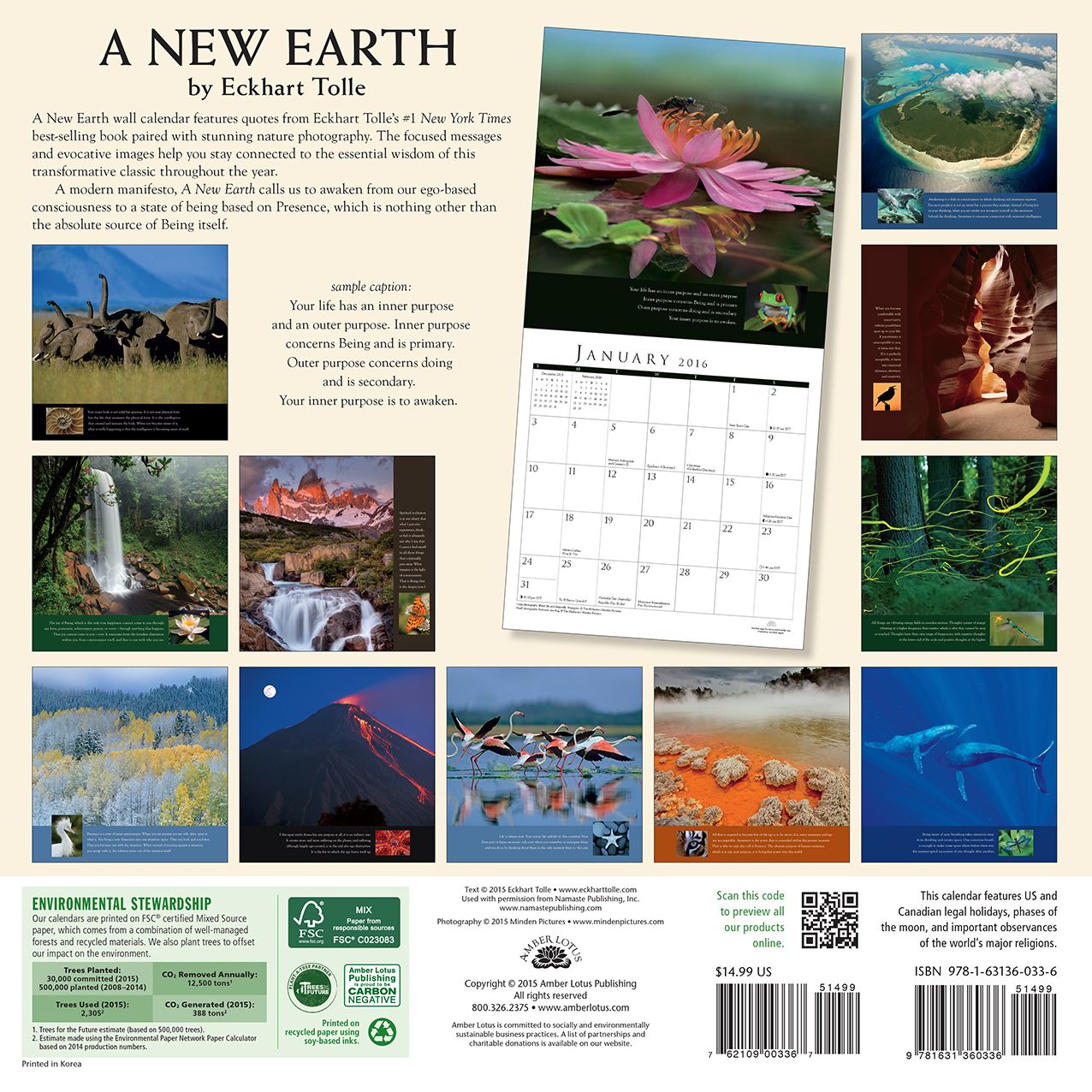 2016 New Earth Wall Calendar
