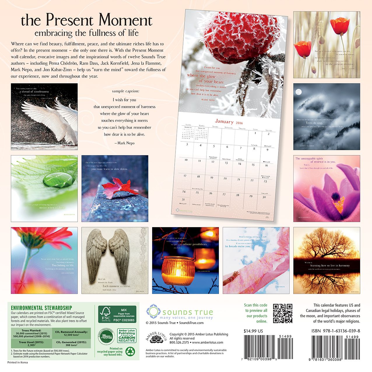 2016 Present Moment Wall Calendar