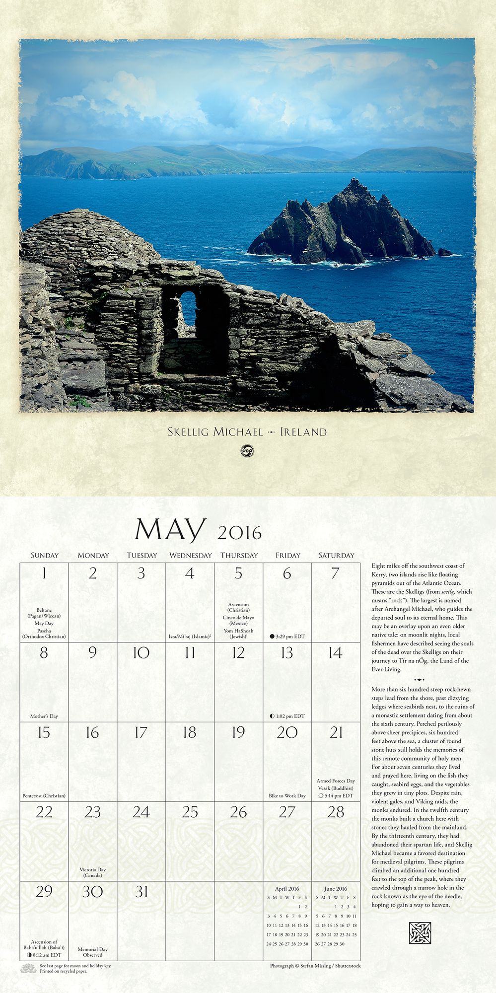 2016 Sacred Celtic Sites Wall Calendar