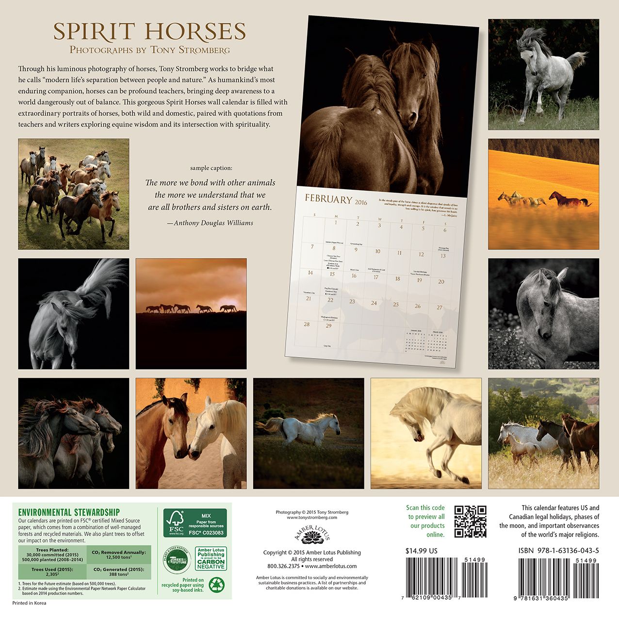 2016 Spirit Horses Wall Calendar