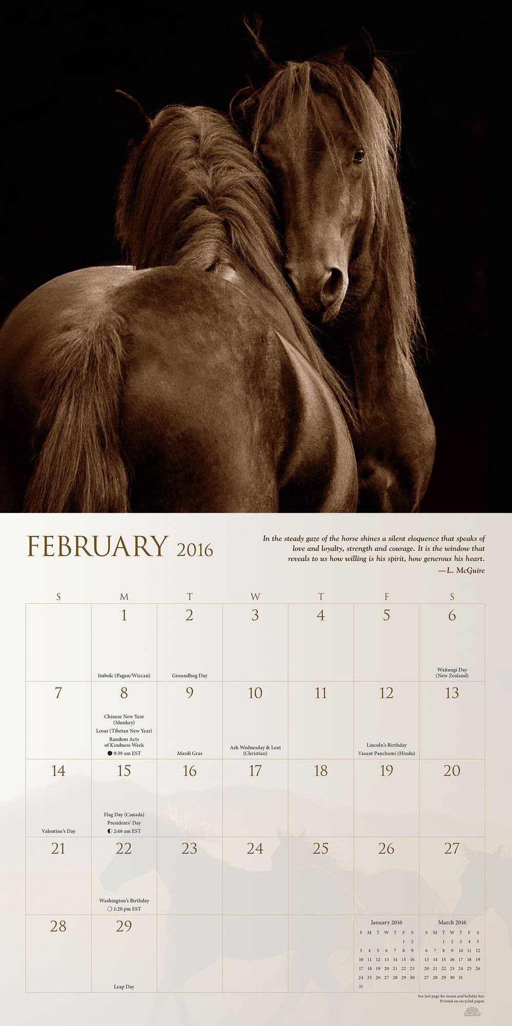 2016 Spirit Horses Wall Calendar