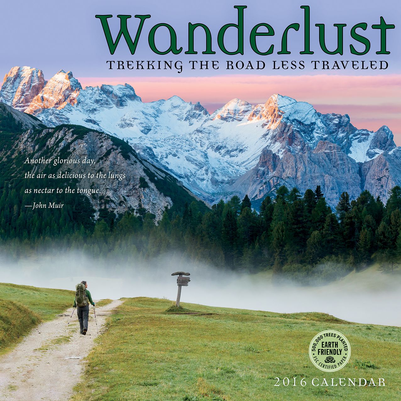 2016 Wanderlust wall calendar