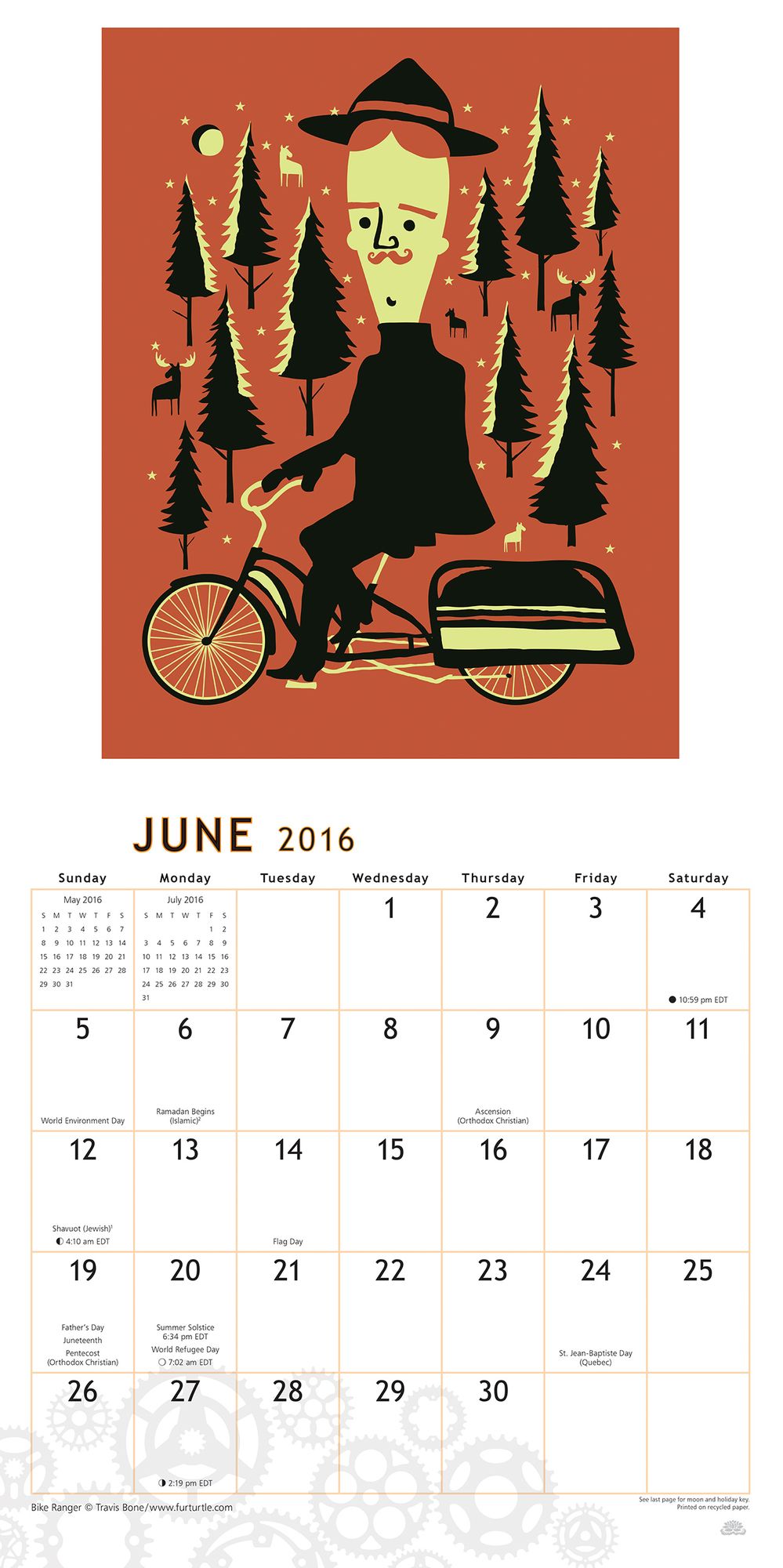 2016 Bike Art Wall Calendar