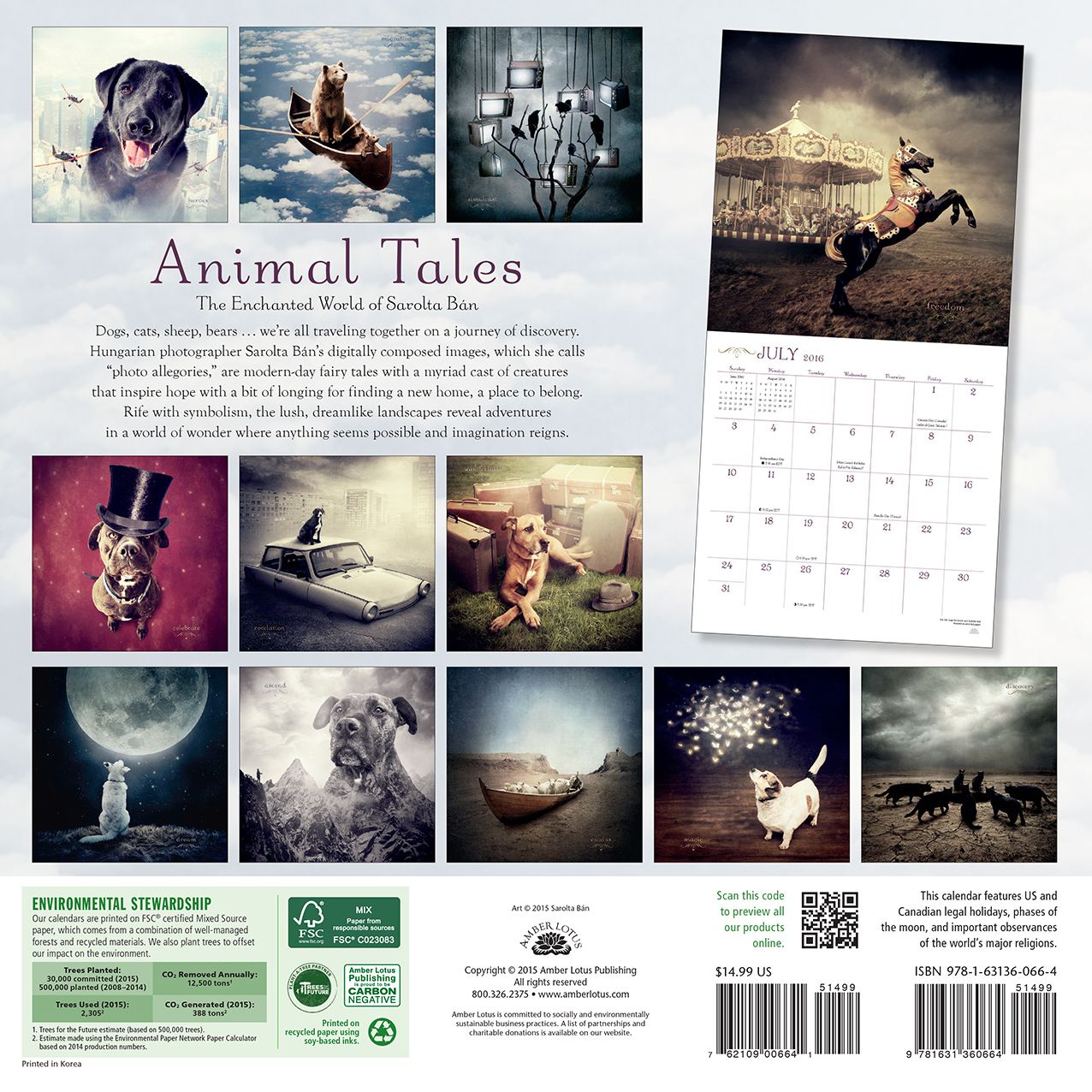 2016 Animal Tales Wall Calendar