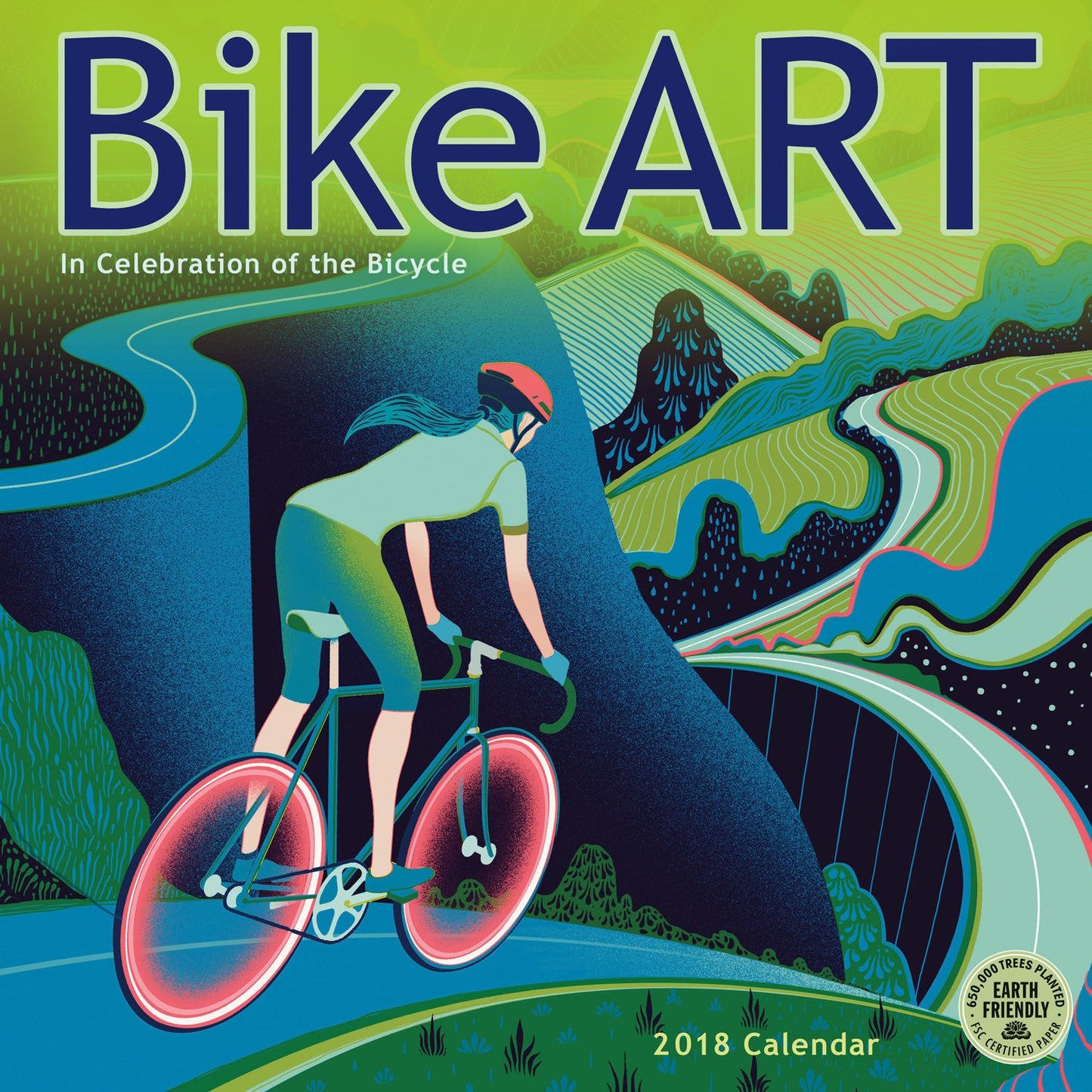 2018 Bike Art Wall Calendar