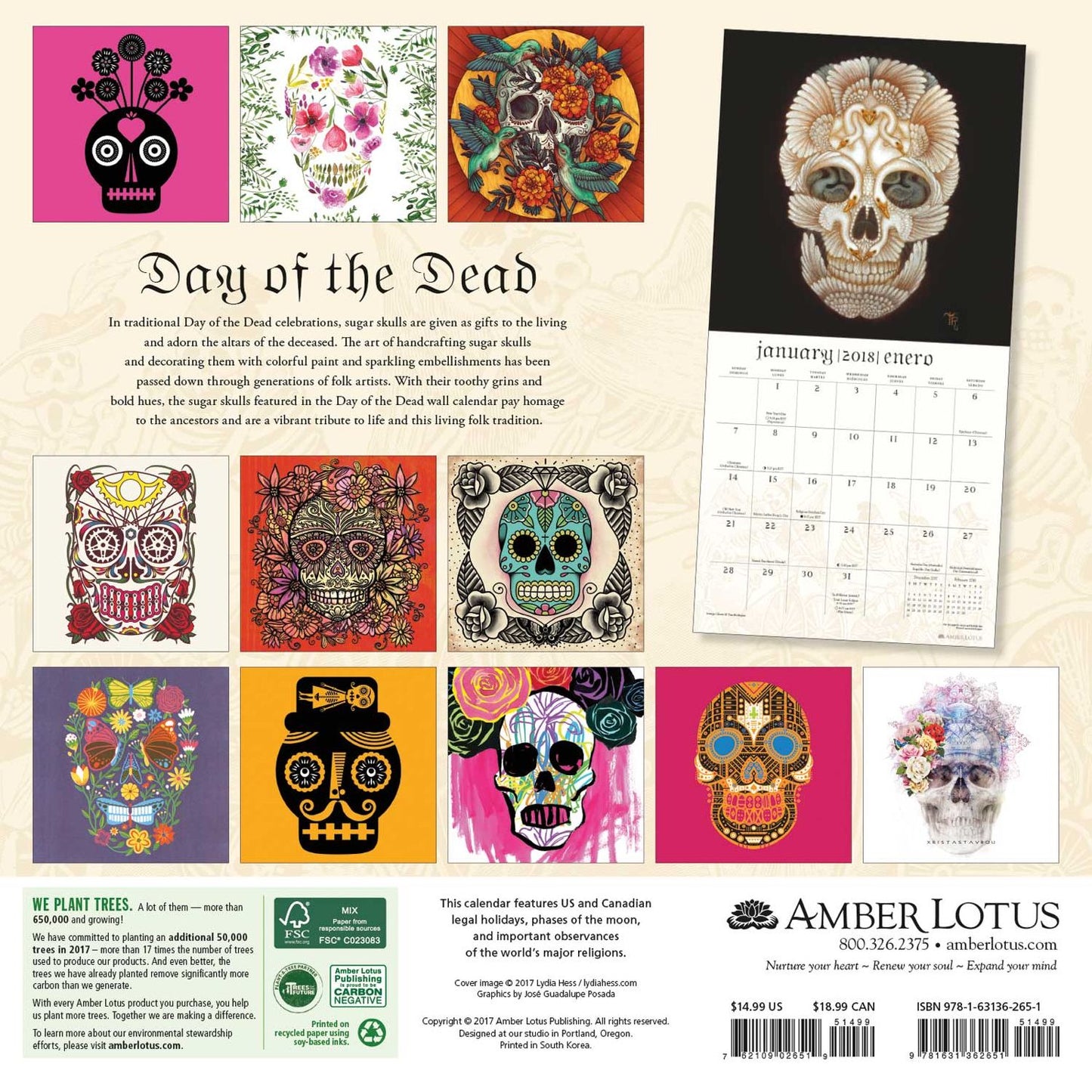 2018 Day of the Dead Wall Calendar