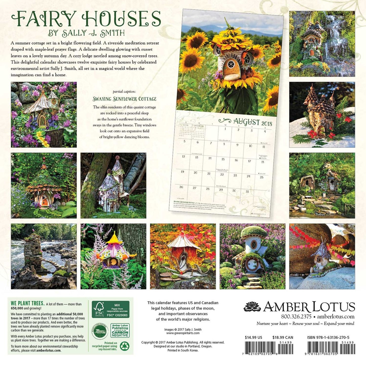 2018 Fairy Houses Wall Calendar
