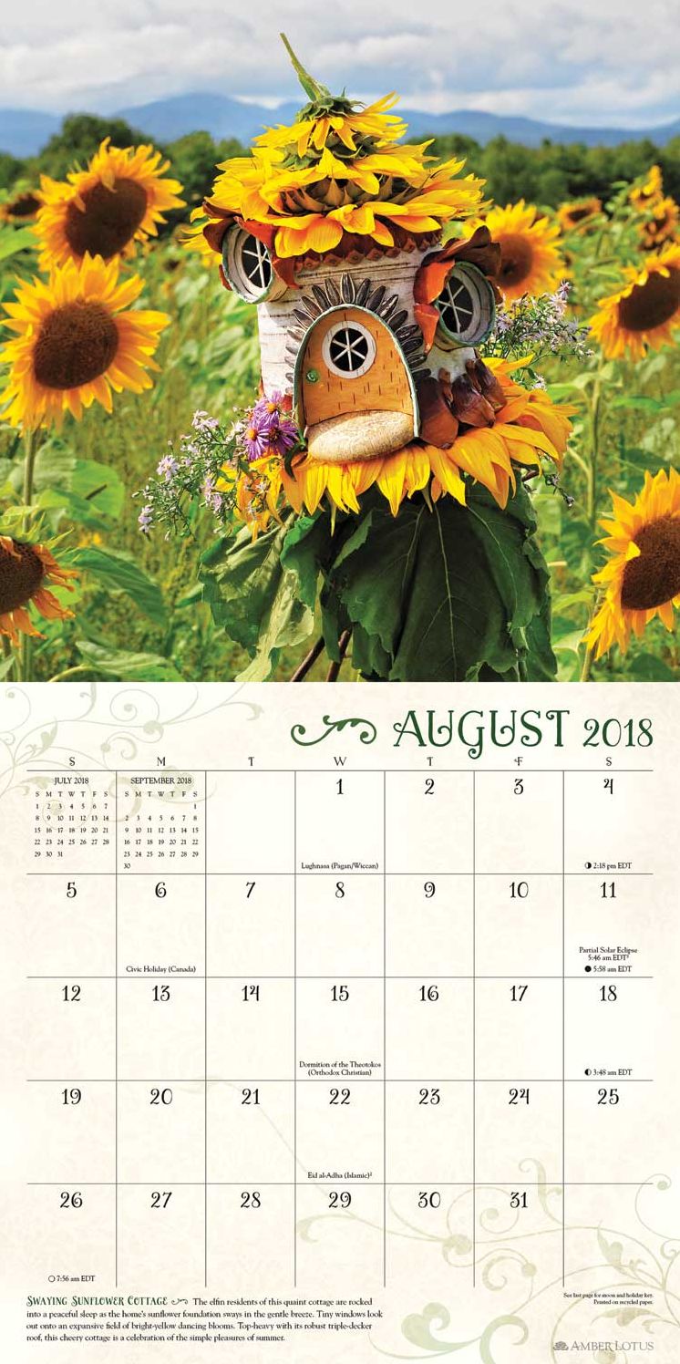 2018 Fairy Houses Wall Calendar