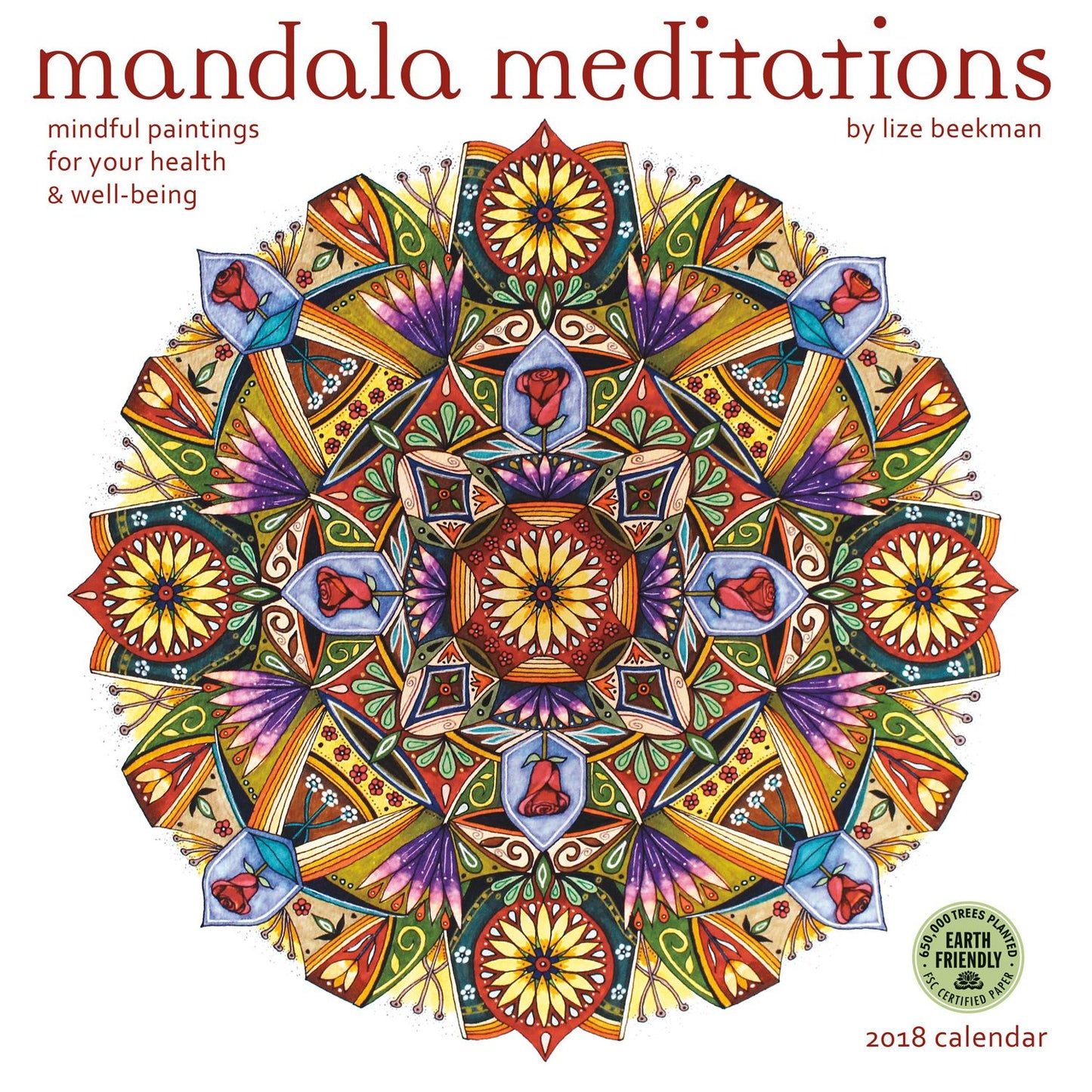2018 Mandala Meditations Wall Calendar