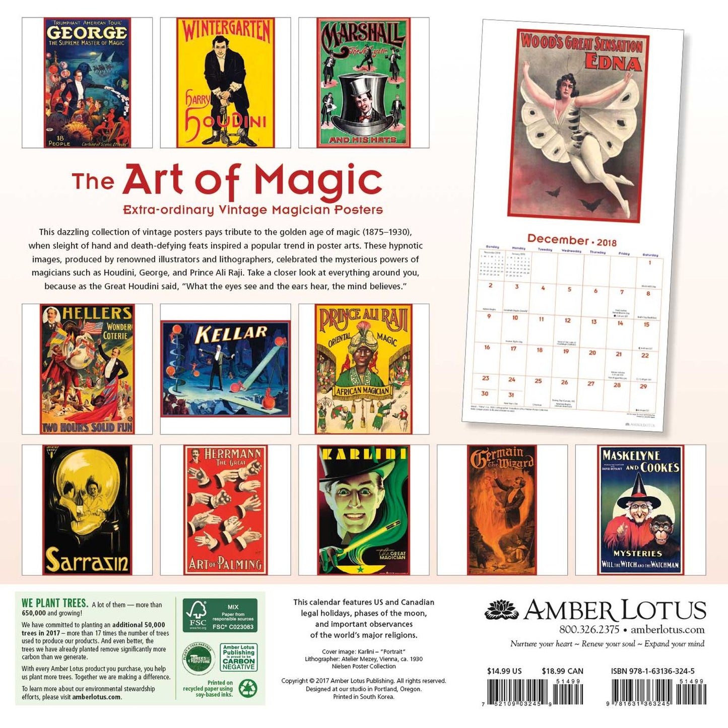 2018 Art of Magic Wall Calendar