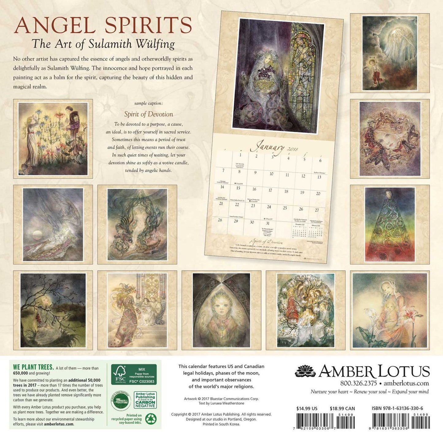 2018 Angel Spirits Wall Calendar