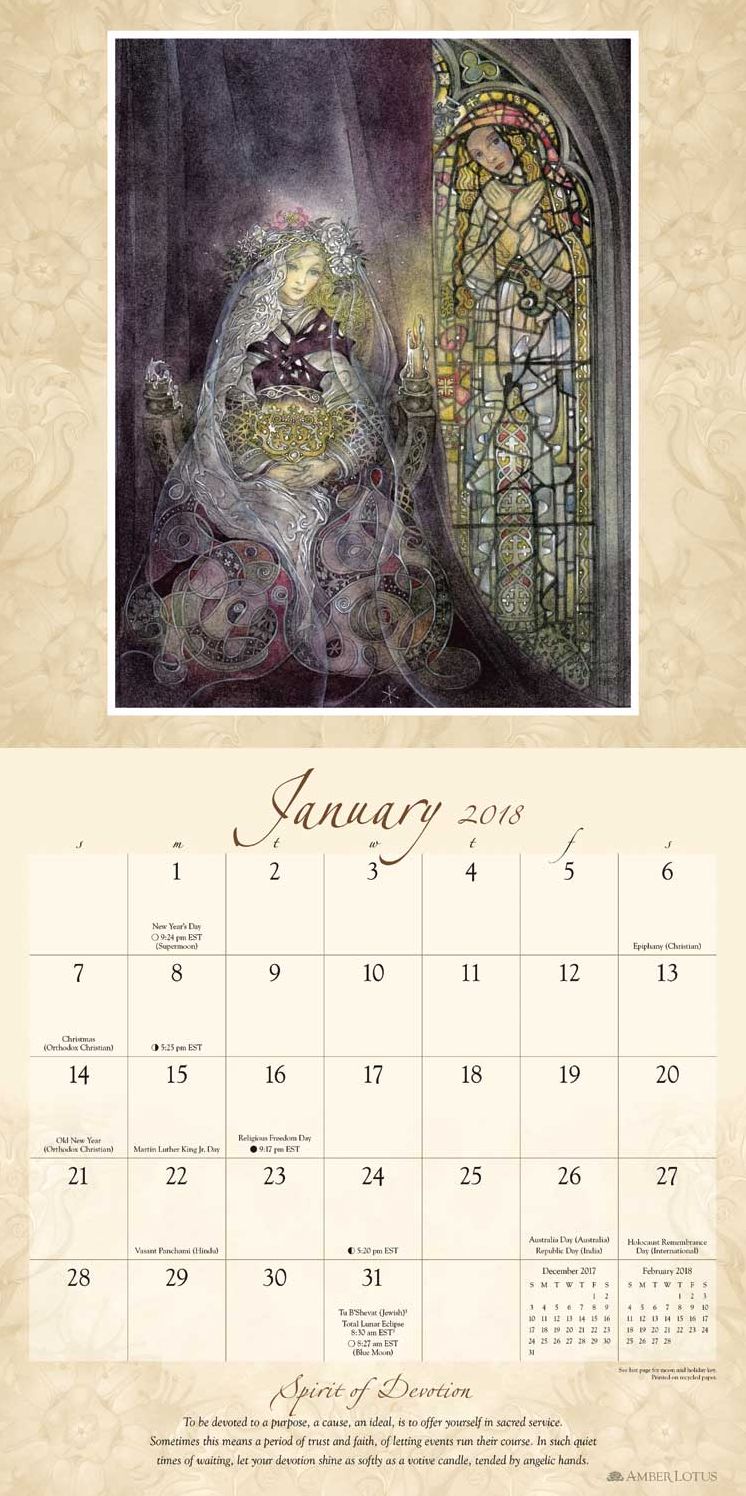 2018 Angel Spirits Wall Calendar