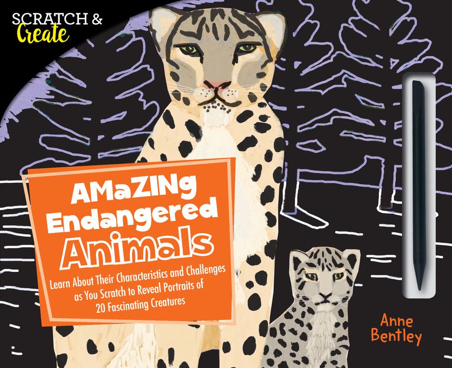 Scratch & Create: Amazing Endangered Animals: Learn about Their Characteristics and Challenges as You Scratch to Reveal Portraits of 20 Fascinating Cr
