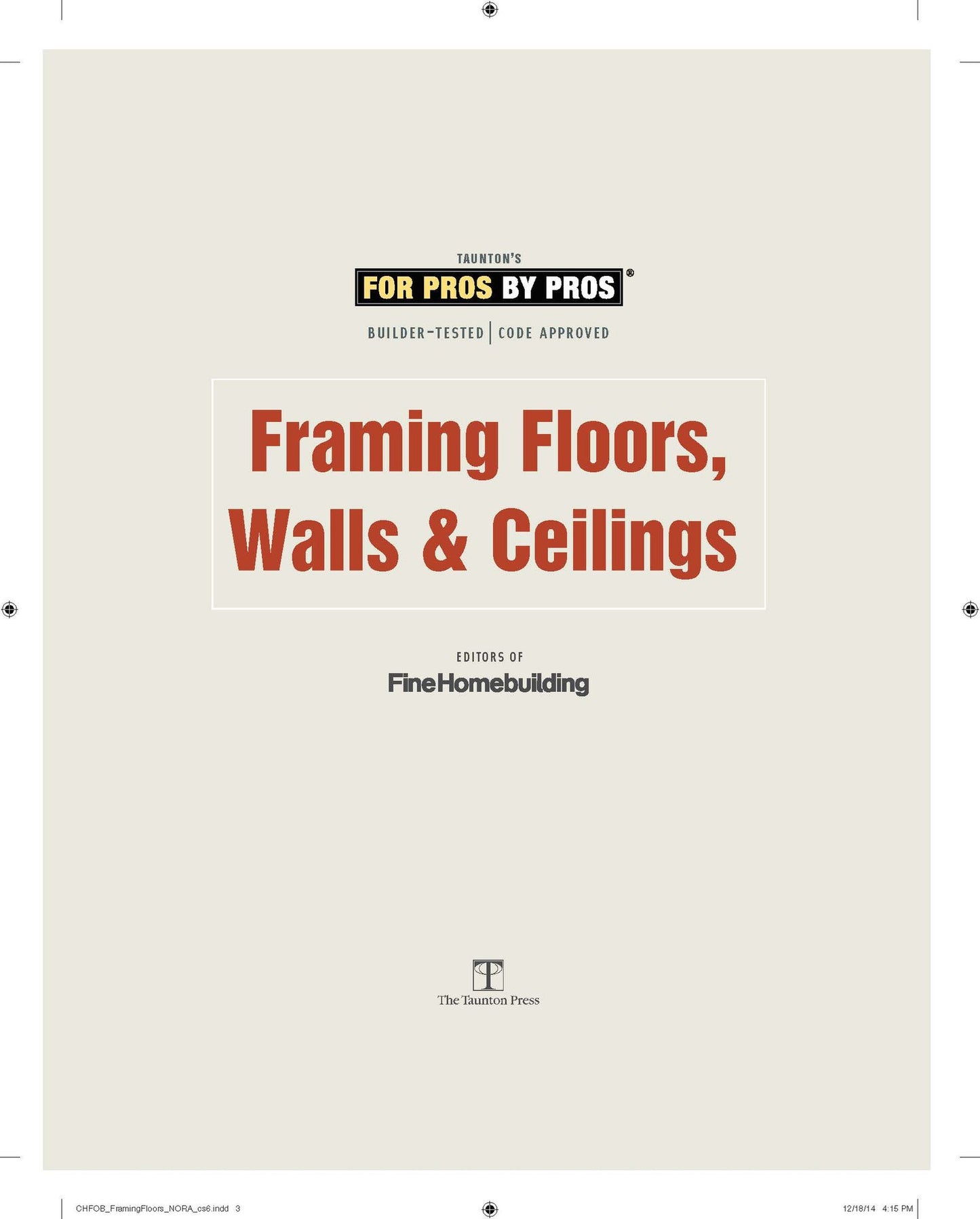 Framing Floors, Walls & Ceilings