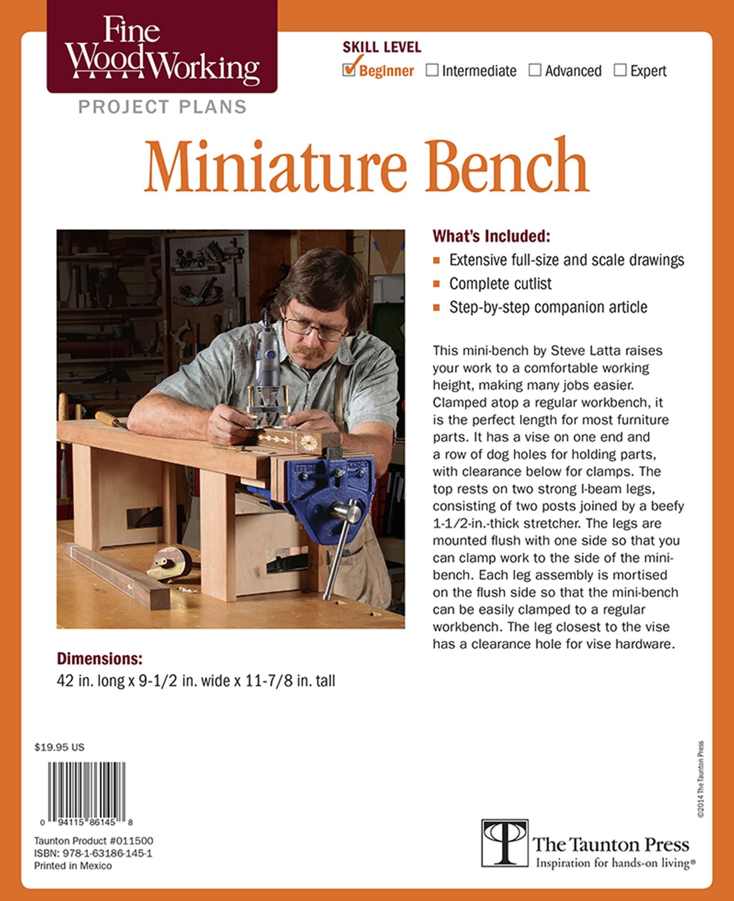 Fine Woodworking's Miniature Bench Plan