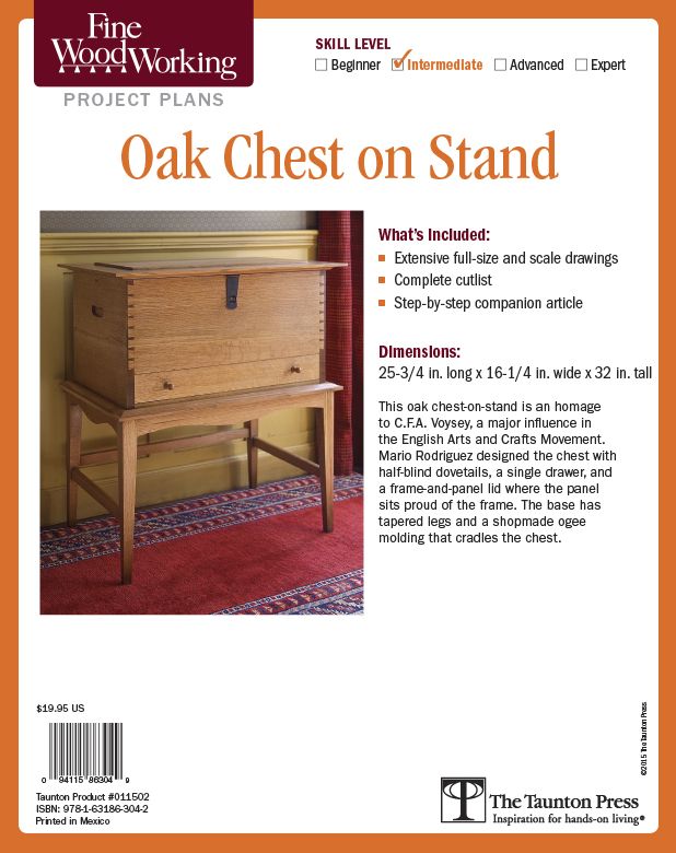 Fine Woodworking's Oak Chest on Stand Plan
