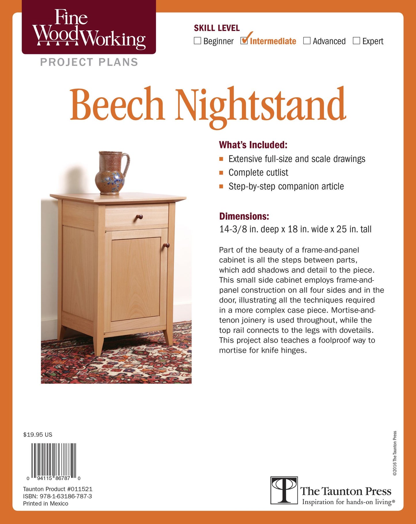 Fine Woodworking's Beech Nightstand Plan