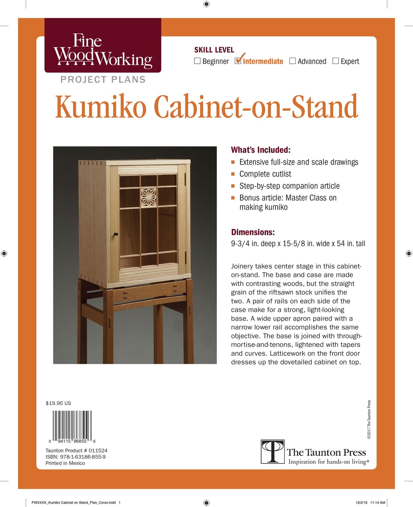 Fine Woodworking's Kumiko Cabinet-on-Stand Plan